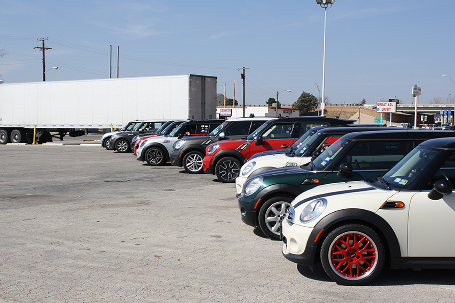 And there was a convenient empty parking lot close by for a photo op...